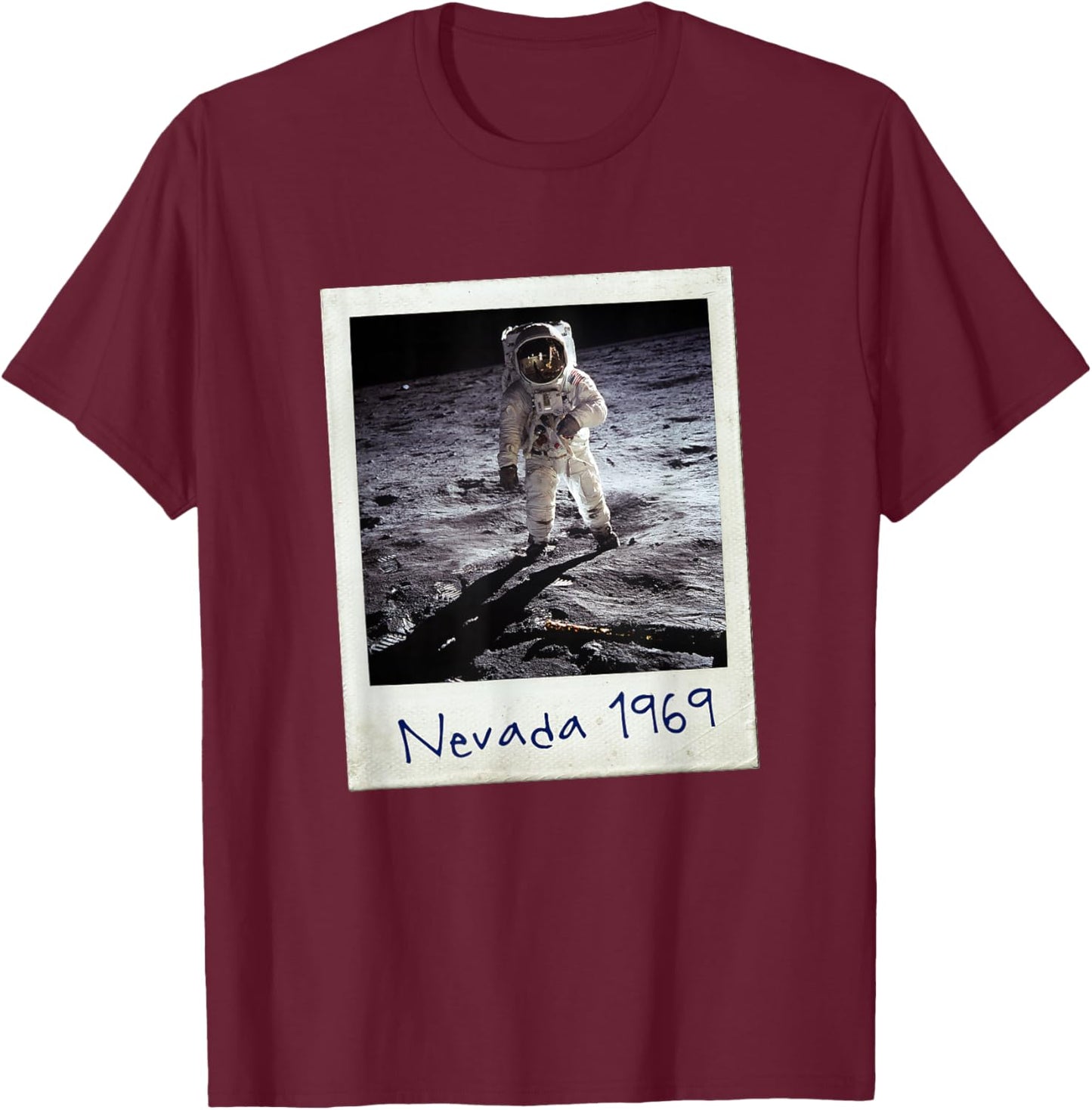 Fake Moon Landing Conspiracy Theory Shirt Area 51 Hoax T-Shirt - T-Shirt | Maroon