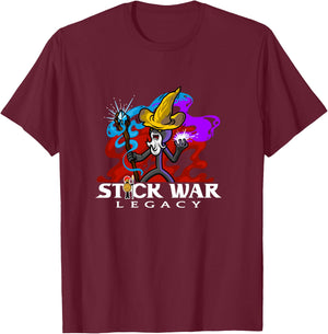 Stick War: Legacy - Magikill on Dark Long T-Shirt - T-Shirt | Maroon