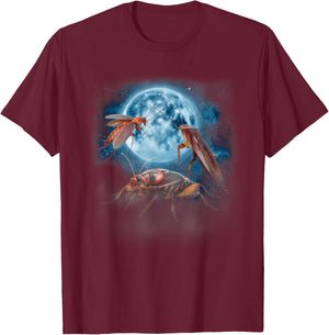 Cockroach Shirt - Cockroach Shirt Funny Howling at the Moon T-Shirt - T-Shirt | Maroon