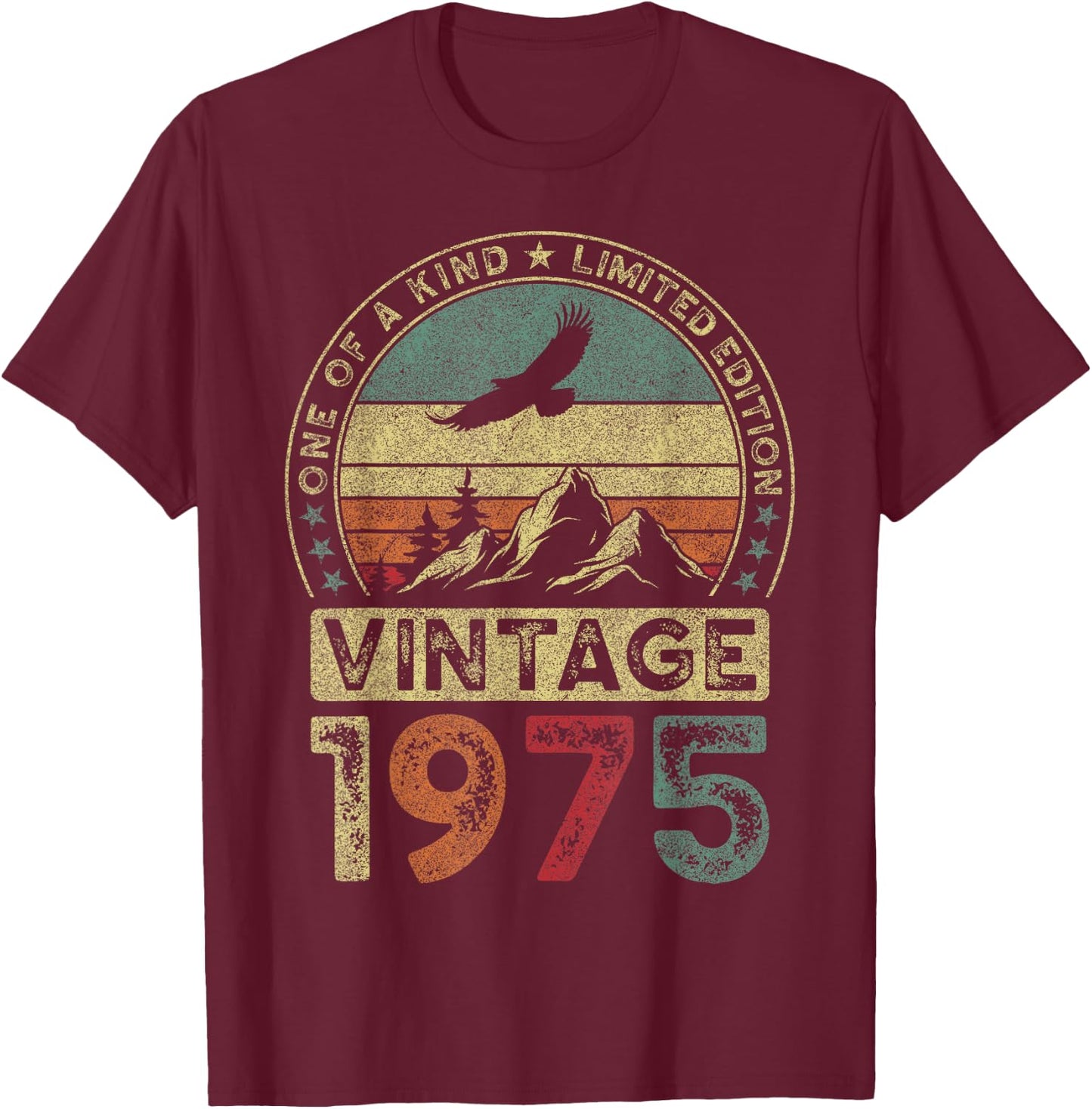 Vintage 1975, Limitierte Auflage, 51. Geburtstag, 51 Jahre T-Shirt - T-Shirt | Maroon