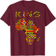 Cool African King Kente Cloth Africa Ghana Kids Men T-Shirt - T-Shirt | Maroon