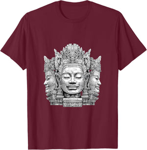 Angkor Wat Cambodia - Explore Ancient Temples , Black, S T-Shirt - T-Shirt | Maroon