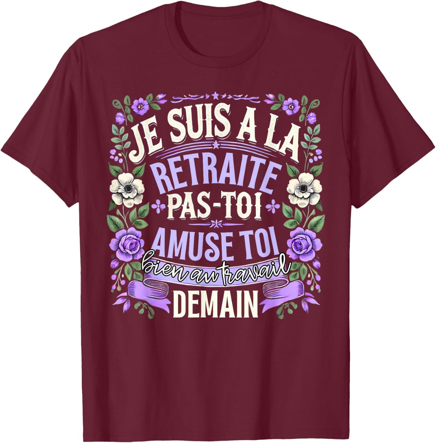 Retirement 2025 Women Retired 2025 , Black, S T-Shirt - T-Shirt | Maroon