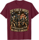 4th of July America No Kings Abe Lincoln T-Shirt - T-Shirt | Maroon