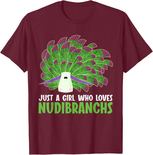 Costasiella kuroshimae leaf sheep Nudibranchs Nudibranch T-Shirt - T-Shirt | Maroon