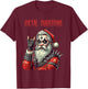 Heavy Metal Santa Claus , Black, S T-Shirt - T-Shirt | Maroon