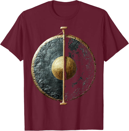 Gong Music Instrument Motif Art Gong