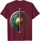 Gong Music Instrument Motif Art Gong T-Shirt - T-Shirt | Maroon