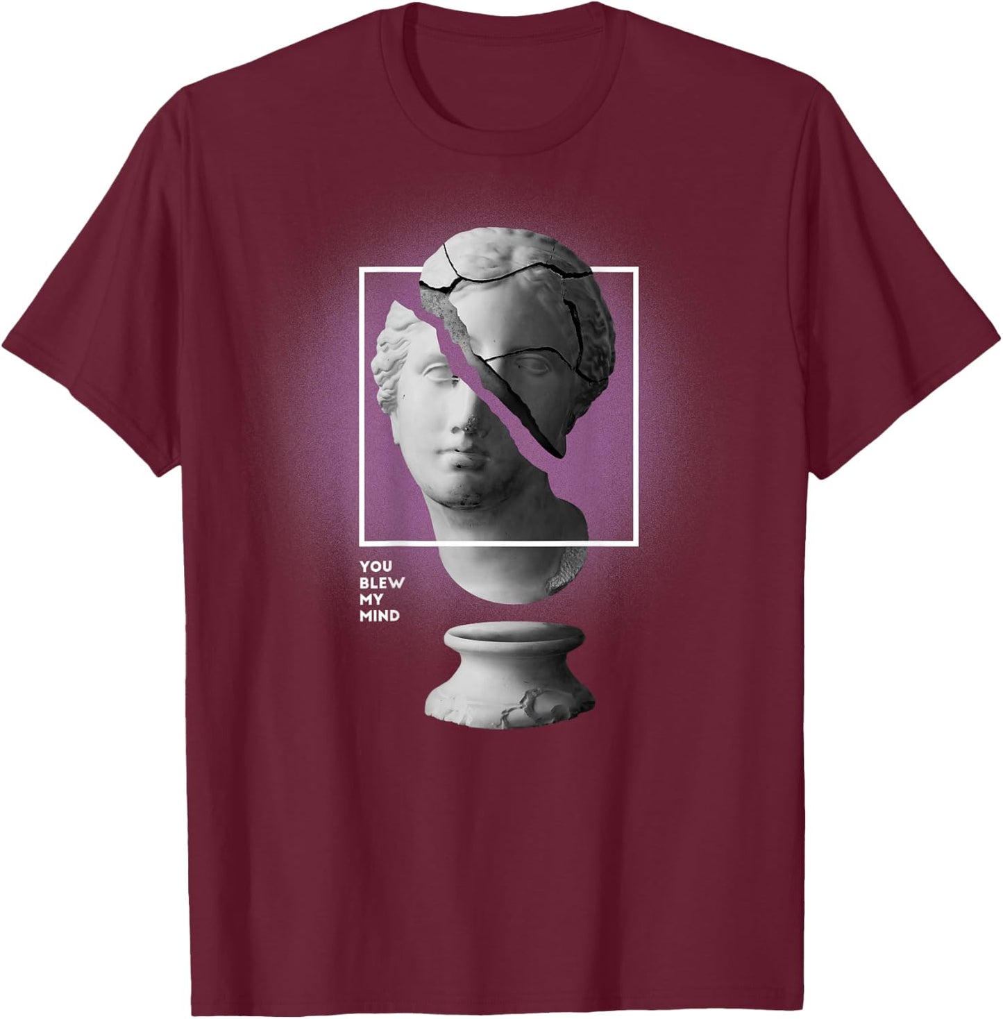 Backprint: Techno Musik Outfit oder EDM Party Raver Festival T-Shirt - T-Shirt | Maroon