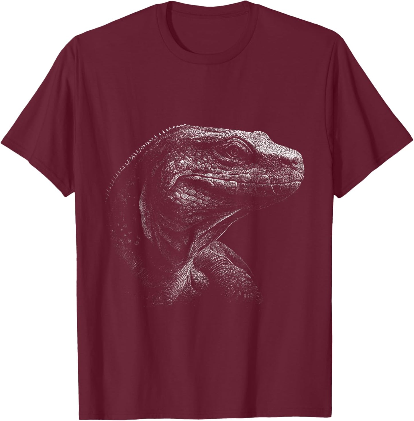 Komodo Dragon Drawing Love Lizard T-Shirt - T-Shirt | Maroon