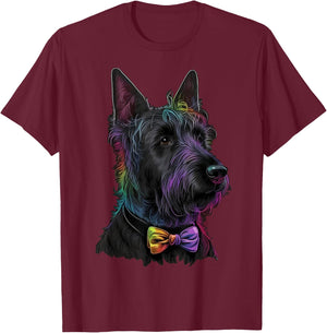 Cute Scottish Terrier Dog on Scottie Lover Women Kids T-Shirt - T-Shirt | Maroon