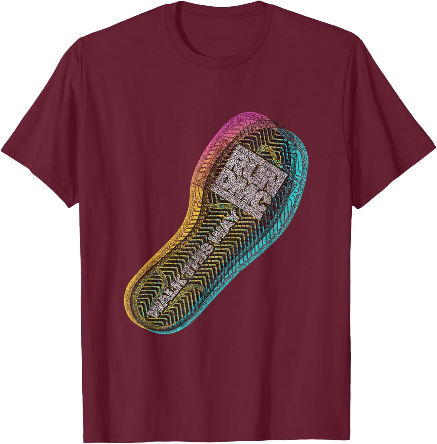 RUN DMC Walk This Way T-Shirt - T-Shirt | Maroon
