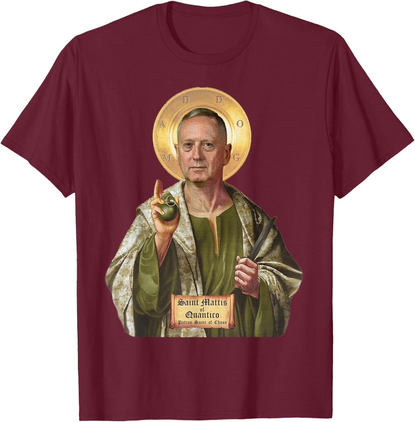 Secretary of Offense General Mattis Funny T-Shirt - T-Shirt | Maroon