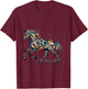 Pferdeliebhaber - Majestätisches Pferd - Pferdegrafikdesign Langarmshirt T-Shirt - T-Shirt | Maroon