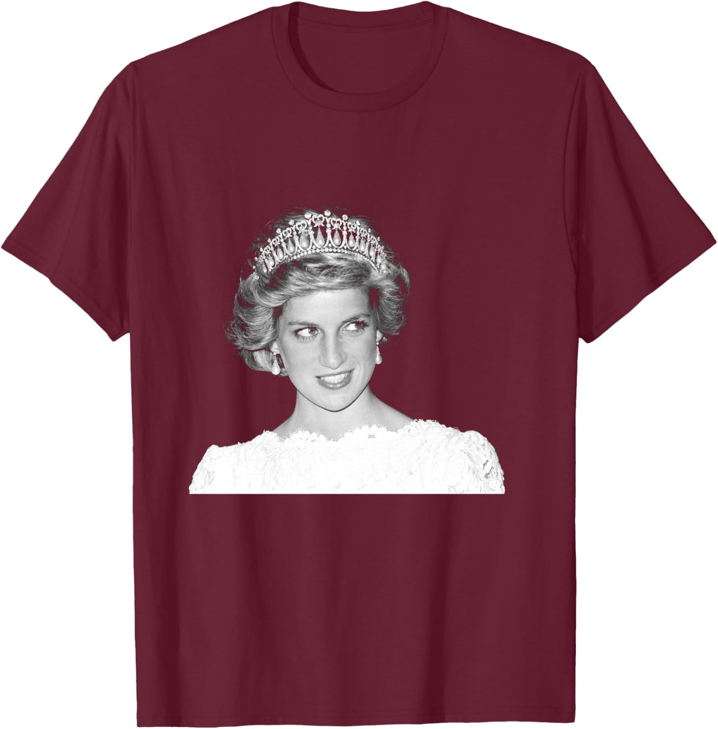 HRH Princess Diana Royal Family America Visit 1985 T-Shirt - T-Shirt | Maroon