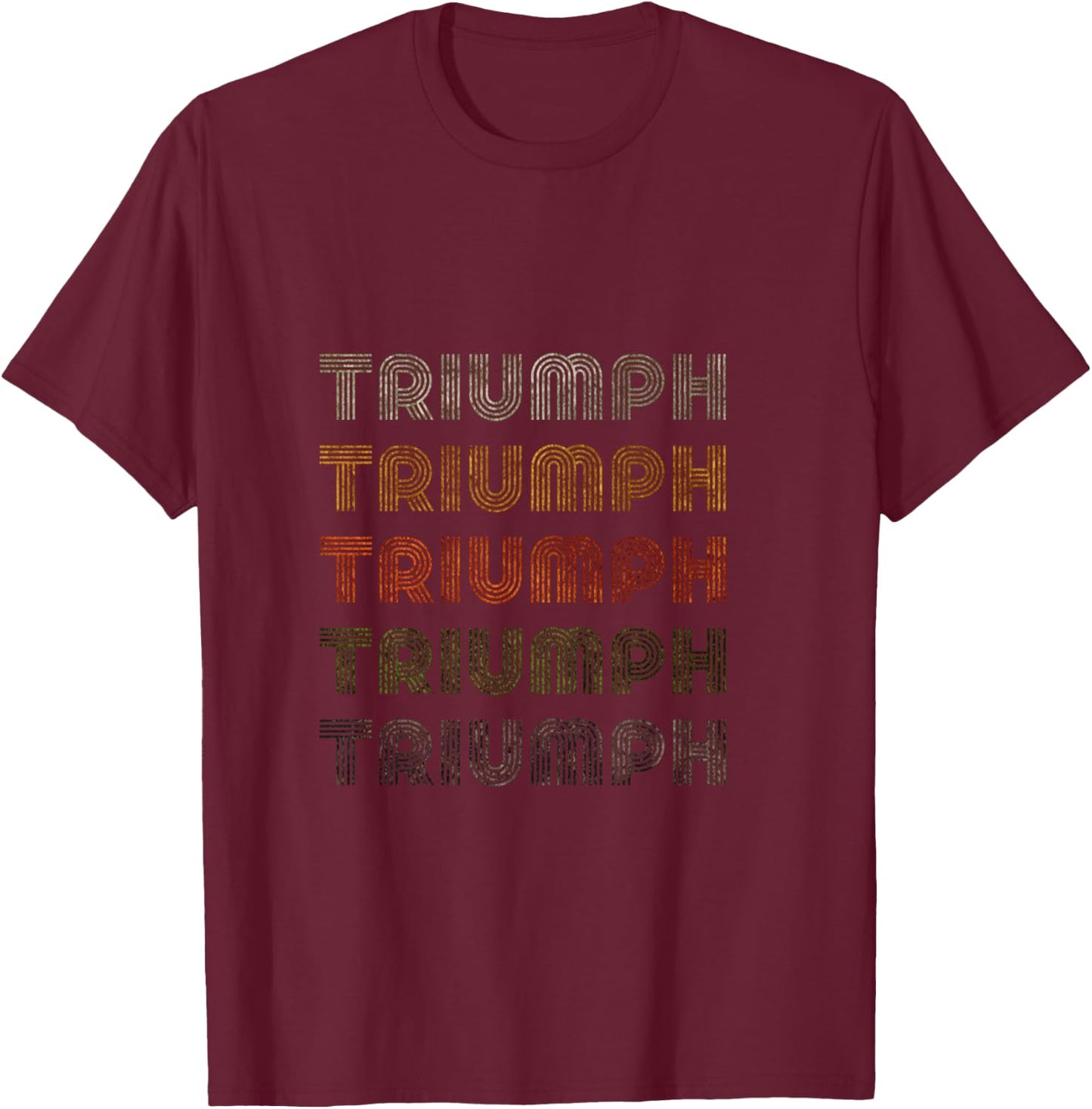 Triumph Love Heart Triumph Vintage Grunge Style , Black, Triumph , Black, S T-Shirt - T-Shirt | Maroon
