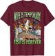 Wife Is Temporary Fish Is Forever Funny Fishing Meme Bootleg , Black, S T-Shirt - T-Shirt | Maroon