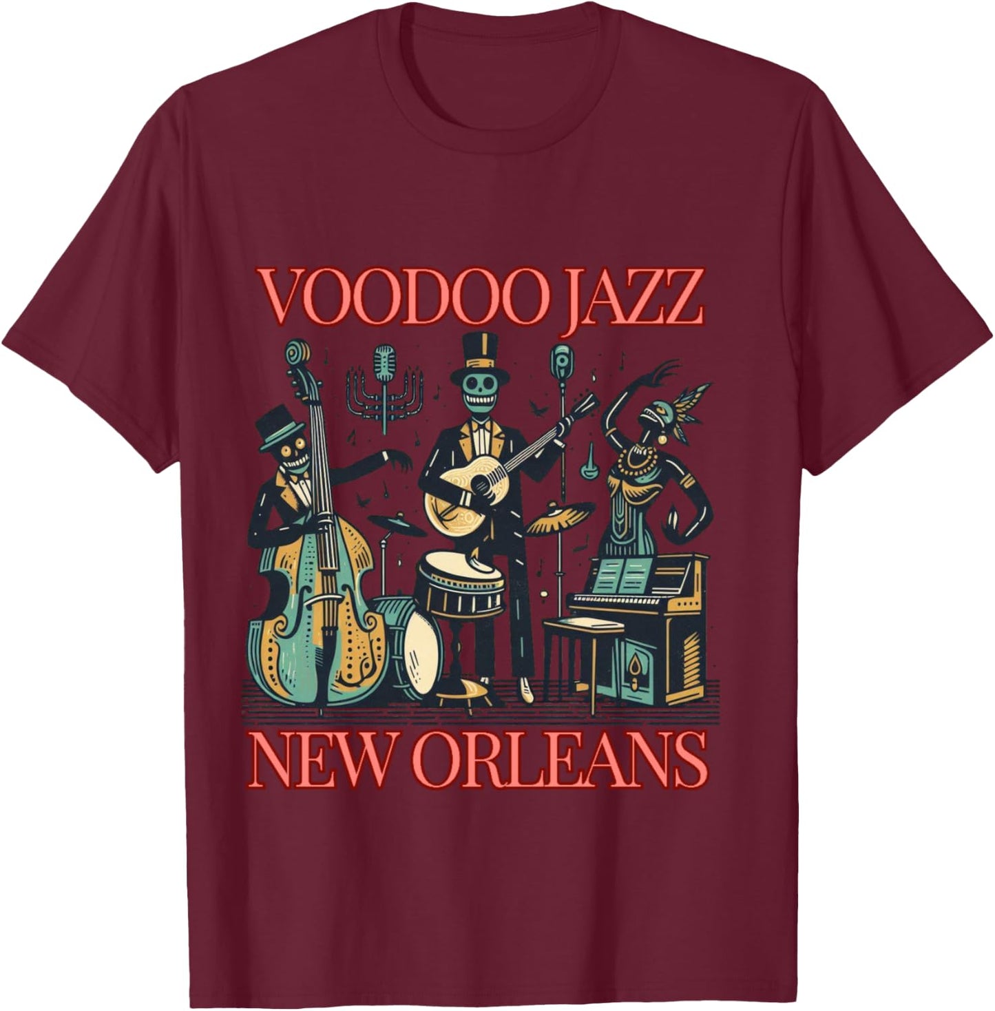 VOODOO JAZZ | Vintage T-Shirt - T-Shirt | Maroon
