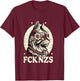 FCK NZS, süße Katze Langarmshirt T-Shirt - T-Shirt | Maroon