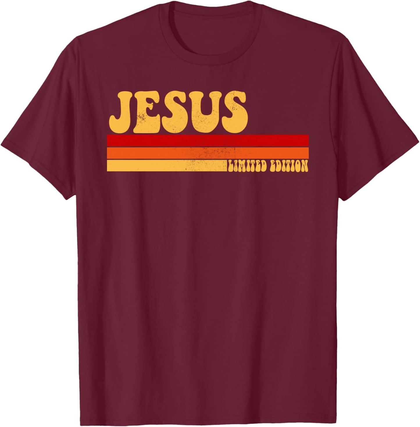 JESUS Name Personalized Idea Men Retro Vintage JESUS T-Shirt - T-Shirt | Maroon