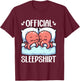 Official Sleepshirt Octopus Lover Sleepwear Snooze Sleep T-Shirt - T-Shirt | Maroon