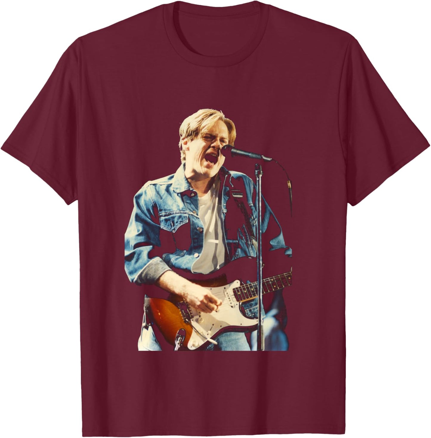 Bryan Adams Waking Up The World Tour Live 1992 T-Shirt - T-Shirt | Maroon