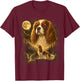 Cavalier King Charles Spaniel Howling to The Moon T-Shirt - T-Shirt | Maroon