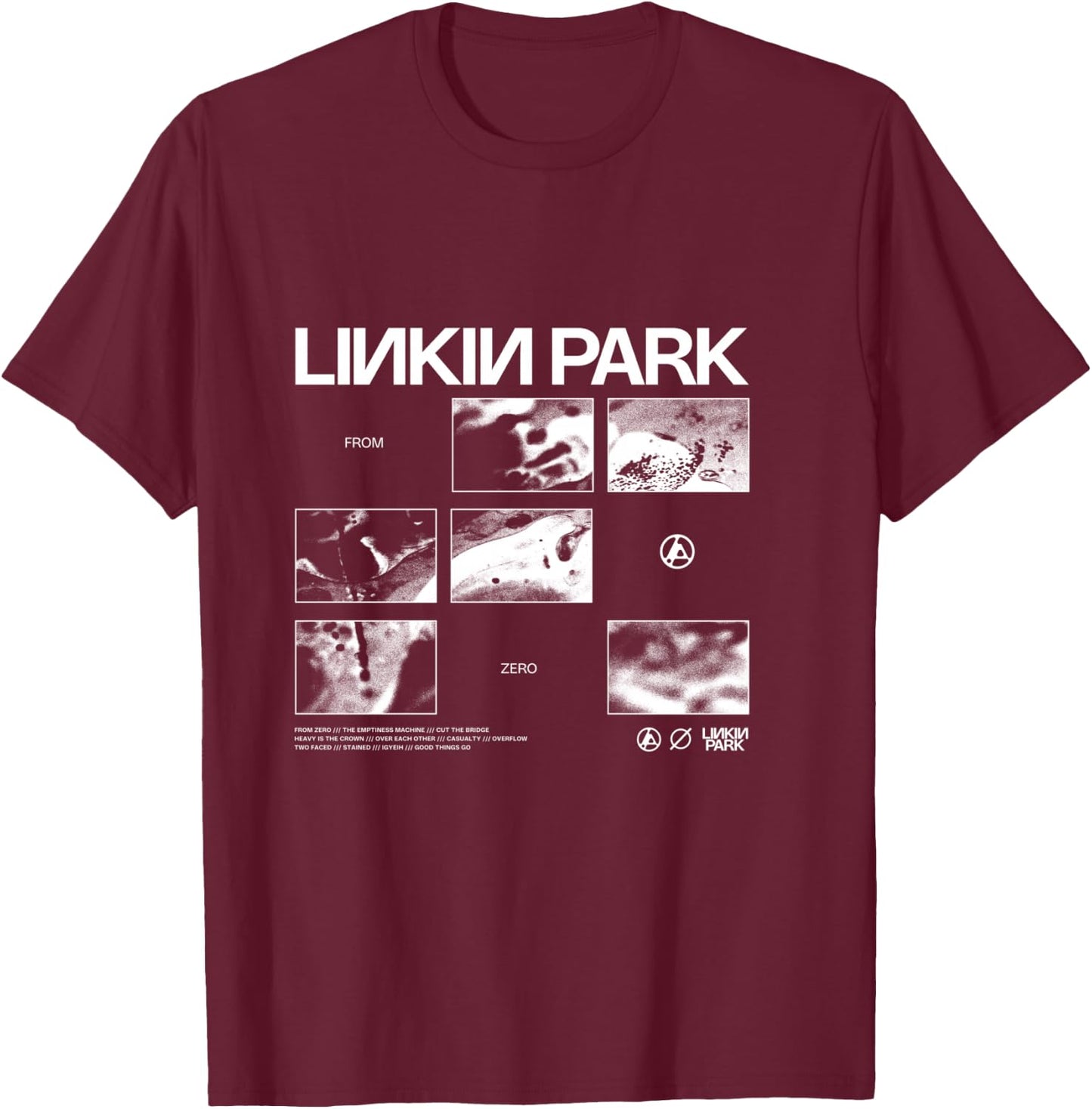 Black and White Linkin Park Blocks, Black, S T-Shirt - T-Shirt | Maroon