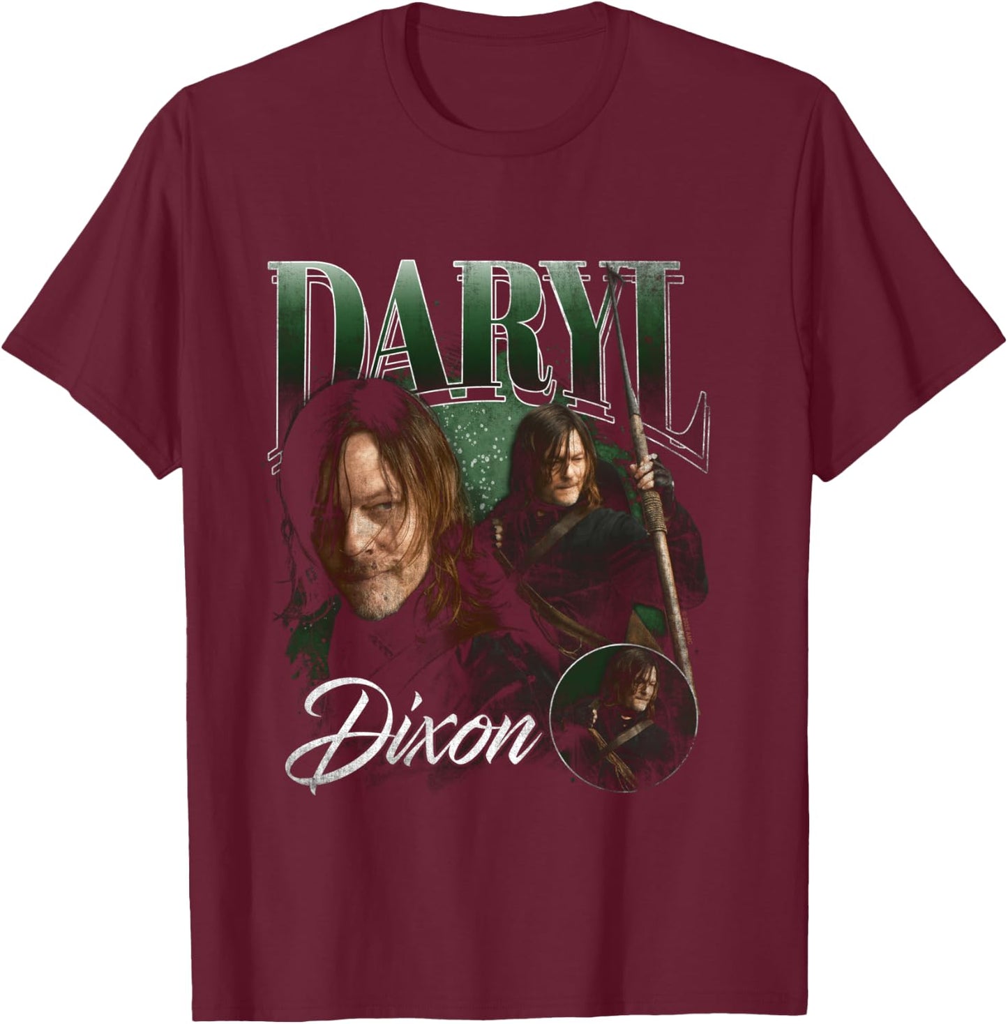 The Walking Dead - Daryl Dixon Daryl Homage T-Shirt - T-Shirt | Maroon