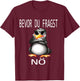 Funny Design with Cute Penguin Shirt, black T-Shirt - T-Shirt | Maroon