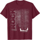 Rock Band Men's Women's Guitar Player in Distressed Look , black T-Shirt - T-Shirt | Maroon