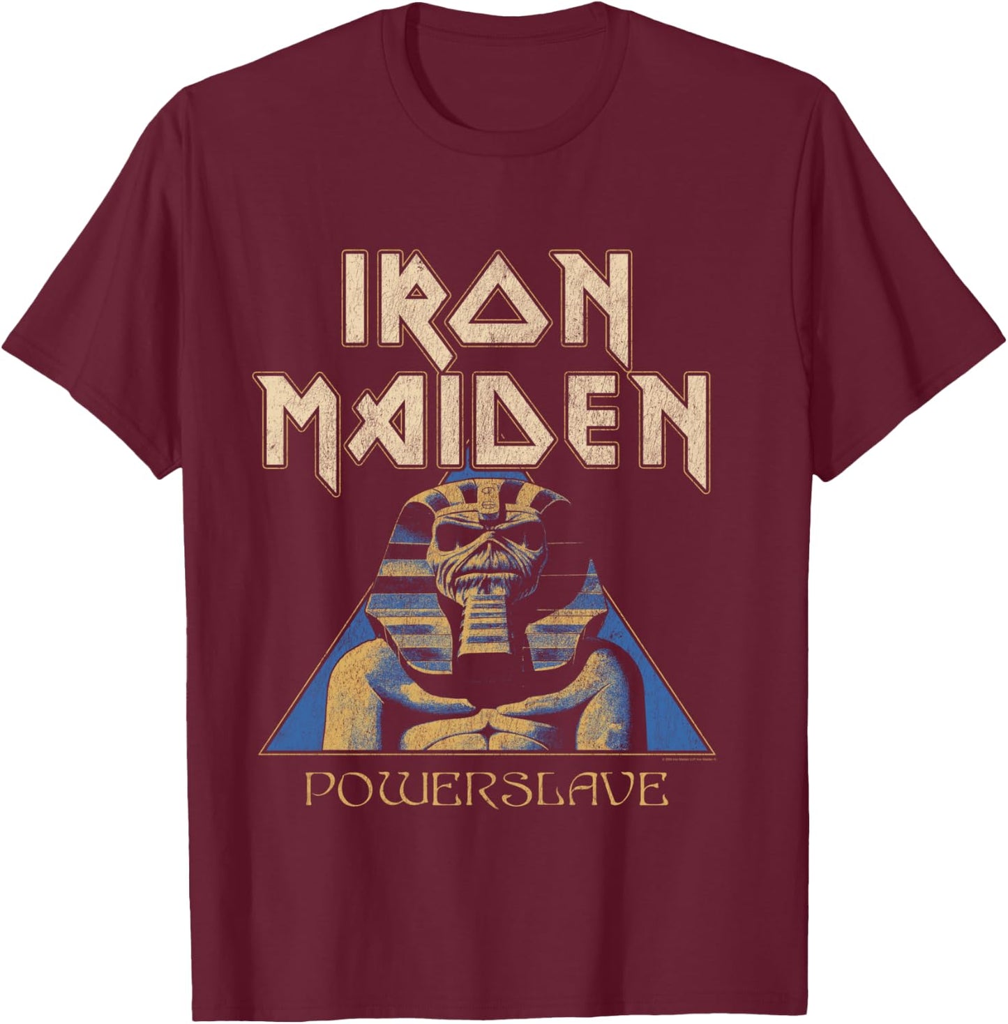 Iron Maiden - Pyramid Sphinx Navy , Blue, S T-Shirt - T-Shirt | Maroon