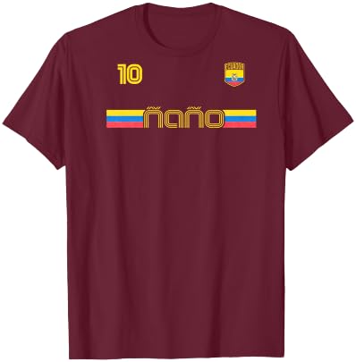 NANO Ecuador ñaño brother friend Ecuadorian flag Ecuador , Black, S T-Shirt - T-Shirt | Maroon