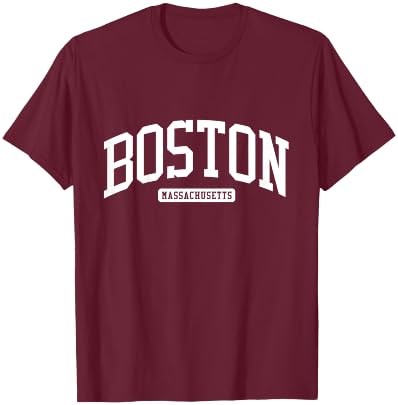 Boston, Massachusetts, MA, College-Universitätsstil T-Shirt - T-Shirt | Maroon