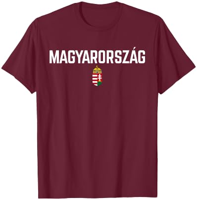 HUNGARY Flag | Men Women Kids HUNGARY , Black, S T-Shirt - T-Shirt | Maroon