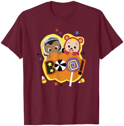 CoComelon Classic Halloween JJ and Cody T-Shirt - T-Shirt | Maroon