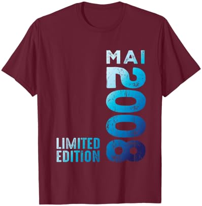 Mai 2008 Legendär Seit Mai 2008 Geburtstag Retro T-Shirt - T-Shirt | Maroon