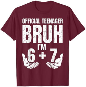 13th Birthday It's My 13 Bday Girls Boys Turning 13 Birthday T-Shirt - T-Shirt | Maroon