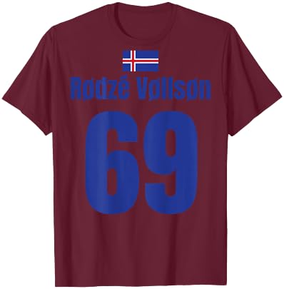 Island Sauf Trikot 69, Mallorca Sauf Trikot Weiss | Fussball T-Shirt - T-Shirt | Maroon