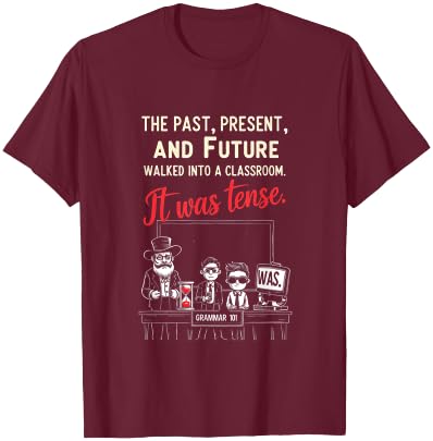 English Teacher Funny Word Game , Black, S T-Shirt - T-Shirt | Maroon