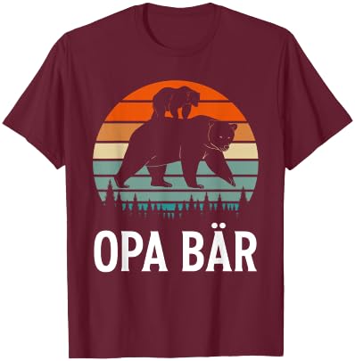 Opa Bär Opa Bär T-Shirt - T-Shirt | Maroon