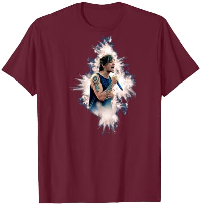 Louis Tomlinson of One Direction Murrayfield Stadium 2014 , Black, S T-Shirt - T-Shirt | Maroon