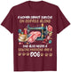 A Woman Cannot Survive On Coffee Alone A Sewing And A Dog T-Shirt - T-Shirt | Maroon
