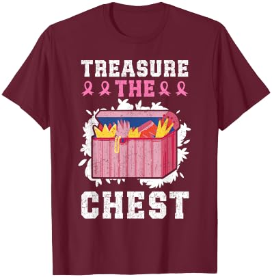 Treasure The Chest Breast Cancer T-Shirt - T-Shirt | Maroon