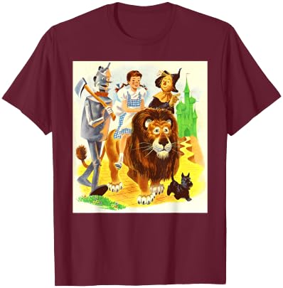 OZ Dorothy Toto Scarecrow Cowardly Lion Tin Man Wizard of OZ T-Shirt - T-Shirt | Maroon