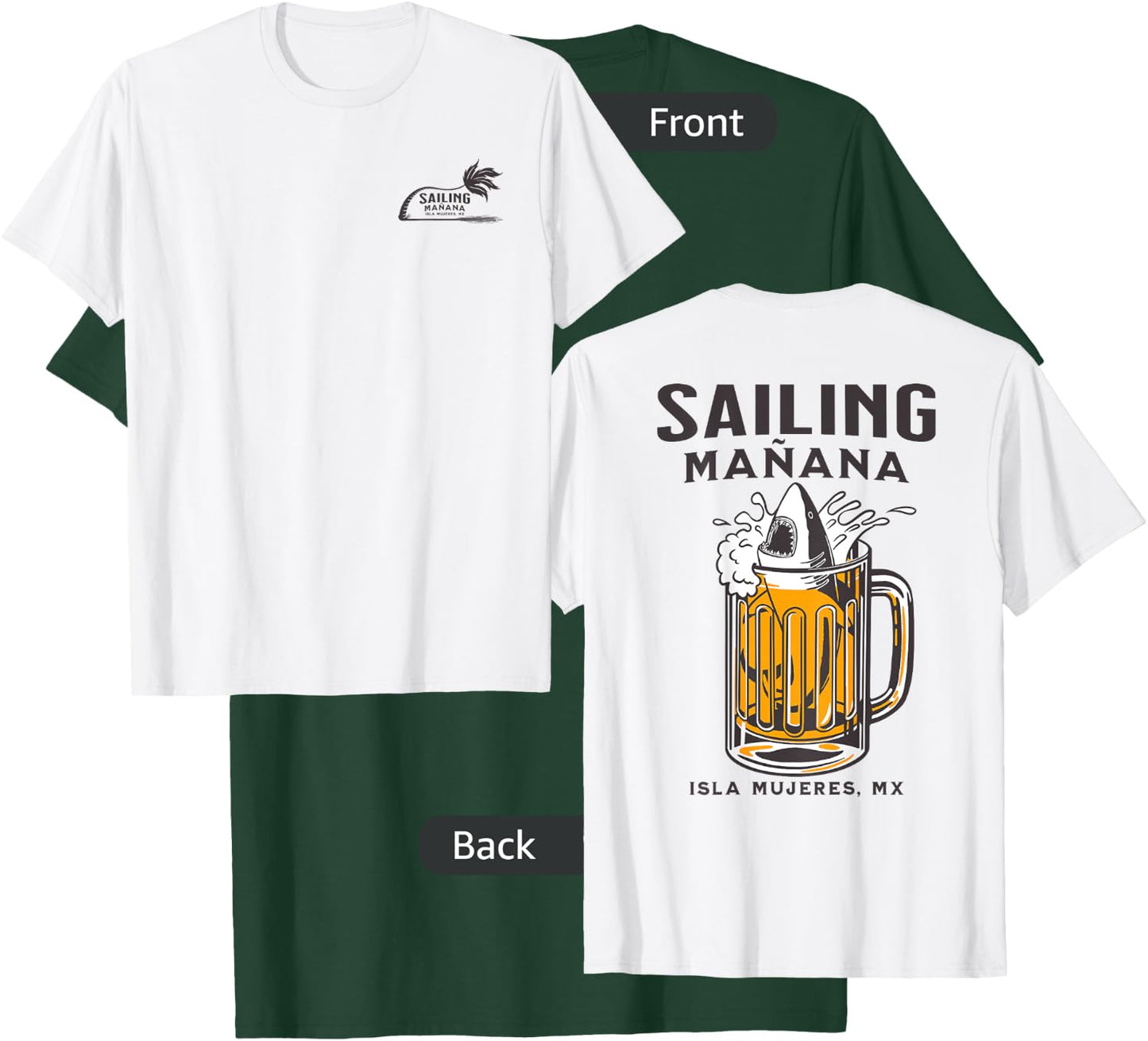 Sailing Mañana Beer Shark LT T-Shirt - T-Shirt | Forest