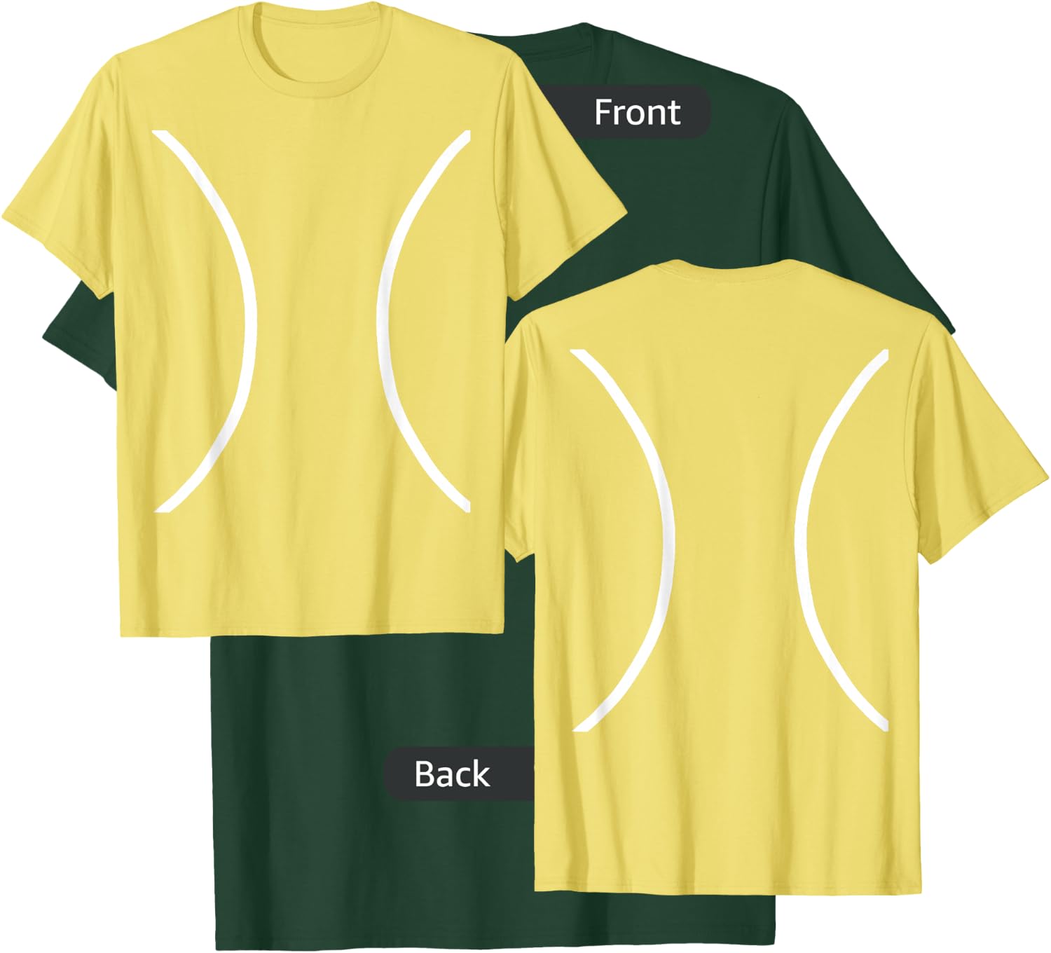 Tennis Ball Lines Halloween Costume Funny Sport Playing T-Shirt - T-Shirt | Forest