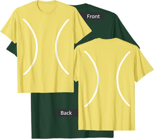 Tennis Ball Lines Halloween Costume Funny Sport Playing T-Shirt - T-Shirt | Forest