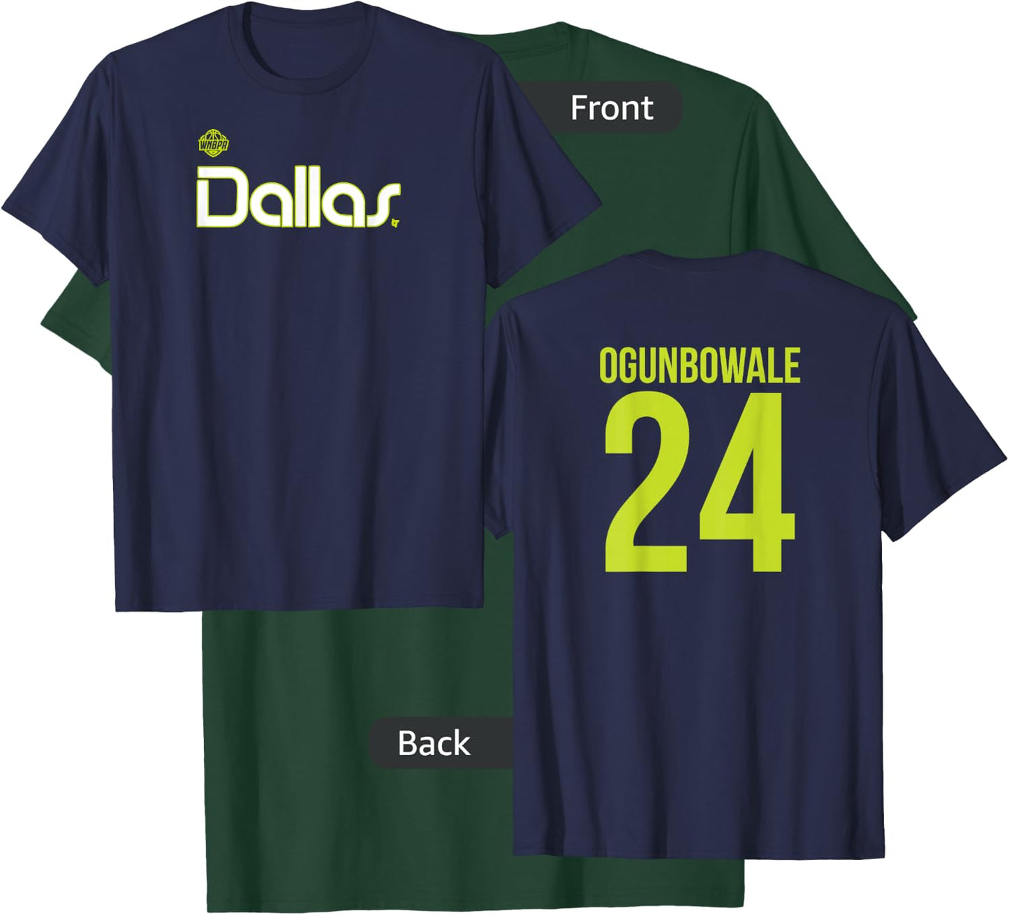 Arike Ogunbowale 24 - Number on Back - Dallas Basketball T-Shirt - T-Shirt | Forest