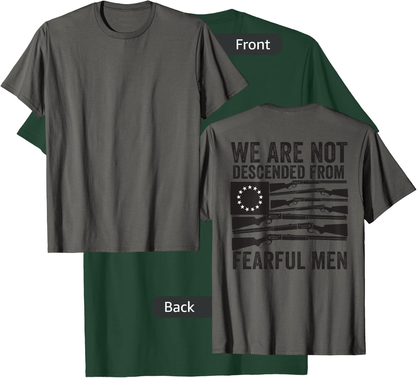 (print on back) We Are Not Descended From Fearful Men Betsy T-Shirt - T-Shirt | Forest